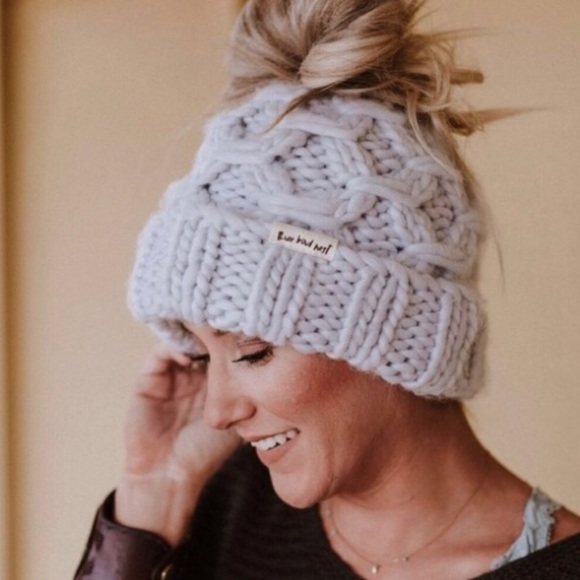Skyline Messy Bun Beanie - Picture 4 of 8